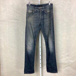 Nudie Jeans Average Joe Button Fly Old Scraped Indigo Jeans 31 x 34